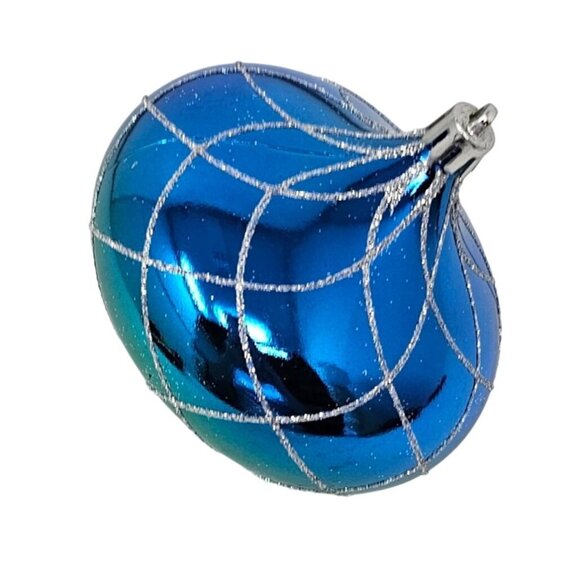 Blue and Green Ombre Onion Christmas Ornaments (Set of 4) - Picture 3 of 5